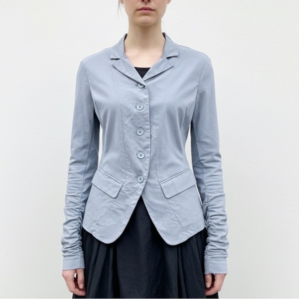 STUDIO RUNDHOLZ Black Label Avant Garde Deconstructed Stacked Sleeve Blazer